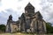 Medieval Tegher monastery complex, on the slope of Aragats mount