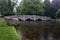 Medieval three arch sheep wash bridge in the Peak District.