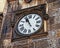 Medieval timepiece adjacent to the main door of the Prague City Hall. Czech Republic. Prague