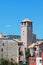 Medieval tower with hours. Savona, Italy