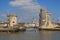 Medieval tower and ol harbour of la Rochelle in France