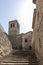 the medieval town of guimera with some stairs in front