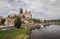 Medieval town panorama of Meissen, eastern Germany