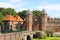 Medieval town wall in fortress city of Amersfoort, Netherlands