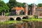 Medieval town wall Koppelpoort and the Eem river in Amersfoort, Netherlands