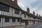 Medieval tudor Alms Houses from the 16th century, Chapel Street, Stratford upon Avon, Warwickshire, England UK