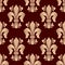 Medieval victorian seamless fleur-de-lis pattern