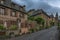 Medieval village Conques out of a fairy book in the region of occitania