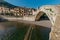 Medieval village of Dolceacqua, city and river landscape, old bridge, Italy