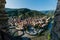 Medieval village of Dolceacqua, city and river landscape, old houses during daytime, Italy