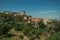 Medieval village of Monsanto on top of hill with steeple