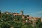 Medieval village of Monsanto on top of hill with steeple