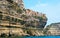 The medieval Ville Haute upper town atop the cliff, Bonifacio, Corsica, France