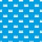 Medieval wall and towers pattern seamless blue