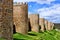 Medieval wall and towers surrounding Avila, Spain