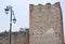 Medieval walls and a lamppost in Marostica in Vicenza in Veneto (Italy)