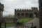 Medieval walls of Montebello fortress, Bellinzona, Switzerland