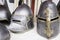 Medieval war helmets