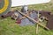 Medieval weapons, armor at the festival of historical reconstruction