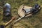 Medieval weapons sword shield and helmet 3