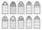 Medieval windows of gothic castle or church glass