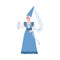 Medieval woman in ancient historical traditional costume a vector illustration