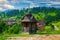 Medieval wooden wayside chapel in Vorokhta, Ivano-Frankivsk region, Ukraine