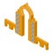 Medina arch icon isometric vector. Tunisia travel