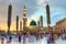 Medina / Saudi Arabia - 16 Sep 2013: Prophet Mohammed Mosque , Al Masjid an Nabawi - Umra and Hajj Journey at Muslim`s