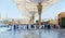 Medina/Saudi Arabia - 5 June 2020: Prophet Mohammed Mosque, Al Masjid an Nabawi - Muslim prayers praying al jumma Friday prayer
