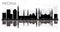 Medina Saudi Arabia City skyline black and white silhouette with