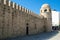 The Medina wall of Sousse with the fortress tower.