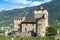 Medioeval castle sarriod de la tour in italy near aosta