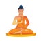 Meditating Buddha. Illustration.