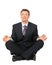 Meditating businessman