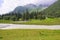 Meditating in front of peaceful valley. Kinnaur district of Himachal Pradesh