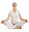 Meditating pregnant woman