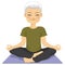 Meditating Yoga Senior Man
