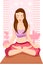 Meditating yoga woman
