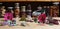 Meditation Altar With Incense Cones and Flowers on Rustic Table With Rock Crystals