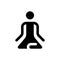 Meditation black glyph ui icon