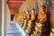 Meditation buddha statues in wat arun, thailand