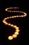 Meditation Candles Glowing in Spiritual Zen Path