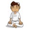 Meditation cartoon character