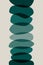 Meditation flat. Poster with ovale stones minimalist style overlay. Vector illustration. Abstract shape rocks background. Cool