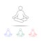 meditation icon. Elements of camping multi colored icons. Premium quality graphic design icon. Simple icon for websites, web desig