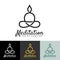 Meditation logo , buddha logo with line simple style vector design