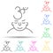 meditation on mind multi color style icon. Simple thin line, outline  of what is in your mind icons for ui and ux, website