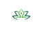 Meditation position sit in the nature yoga logo