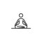 Meditation practice line icon